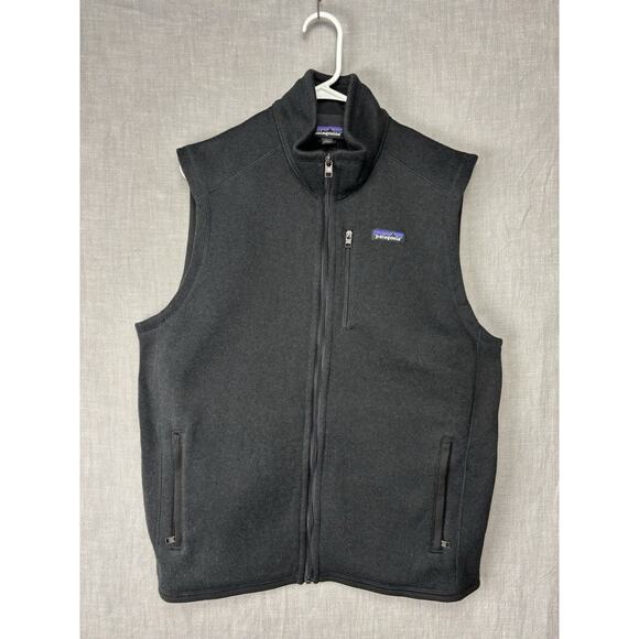 PATAGONIA MEN'S BETTER SWEATER FLEECE VEST - SIZE LARGE Black - Picture 2 of 6